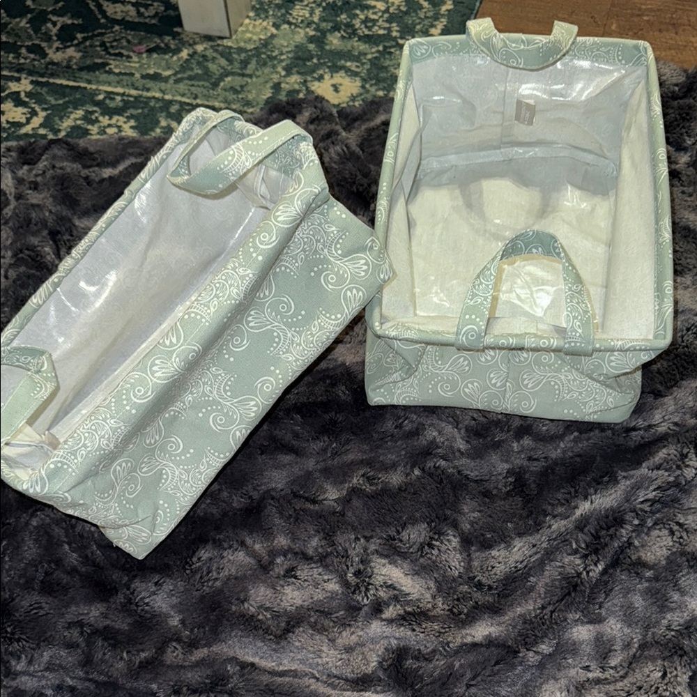 Elegant Green Storage Bins